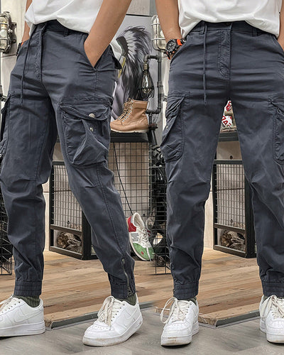 Pantalones Cargo Marino Multibolsillo