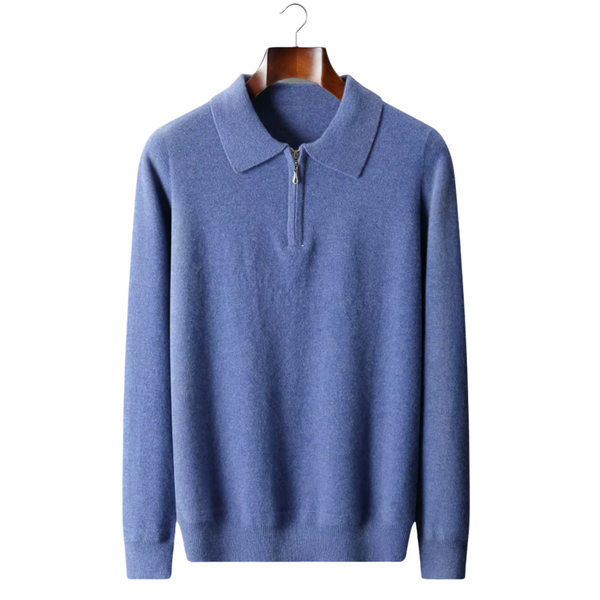 Polo de lana con media cremallera - Tejido premium, comodidad diaria