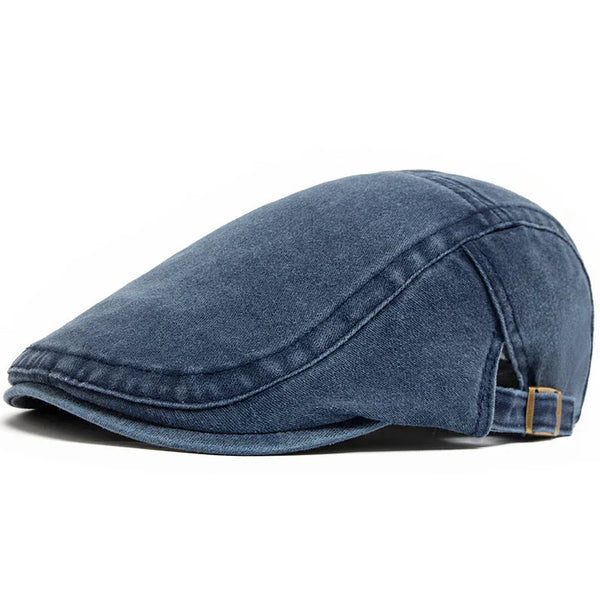 Emilio — gorra tipo boina en mezclilla lavada