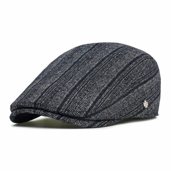 César — gorra tipo boina de lino a rayas