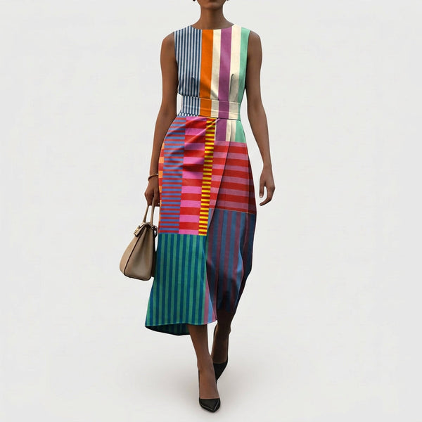 Tânia - Vestido estampado sin mangas