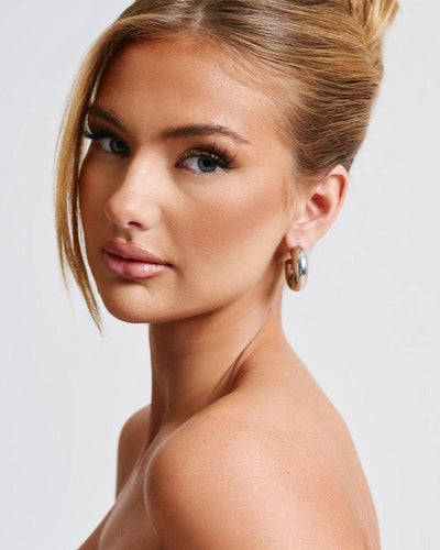 Petra Hoop Earrings - Silver