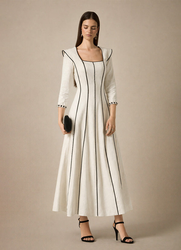 Vestido Lino blanco