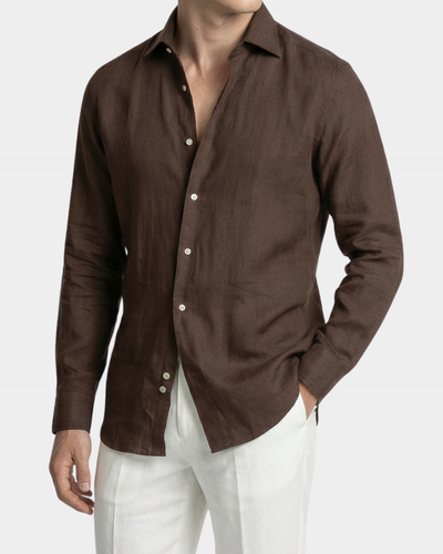 Camisa Costera de Portofino - Marrón Oscuro